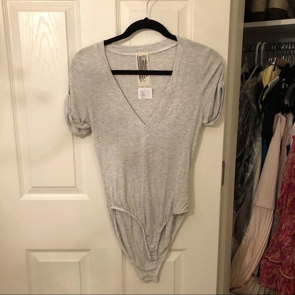 Free People V Neck Bodysuit
